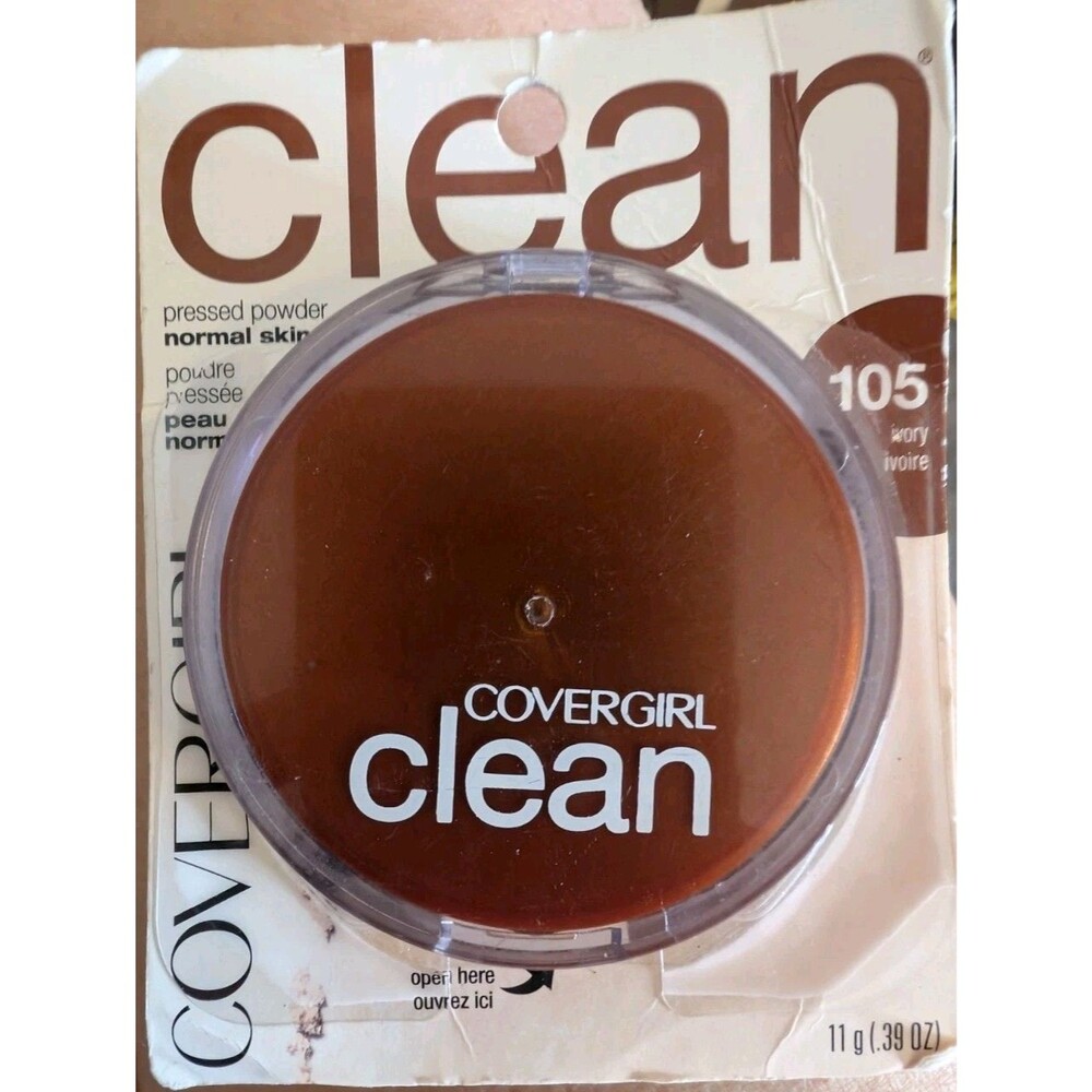 COVERGIRL CLEAN PRESSED POWDER 105 IVORY ORIGINAL TALC Formula Discontinued New